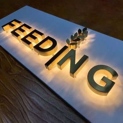 12V LED 스트립 아크릴 스테인리스 스틸 글자 사용자 지정 비즈니스 야외 표지판