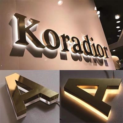 사용자 지정 금속 상점 전면 PC LED 전면 표지 3D 비즈니스 사용자 지정 LED 상점 편지 표지