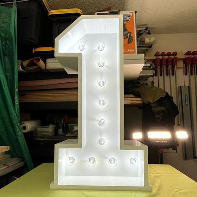 12V 입력 전압 대형 조명 3D 글자 결혼 LED 마키지 결혼식 표지판