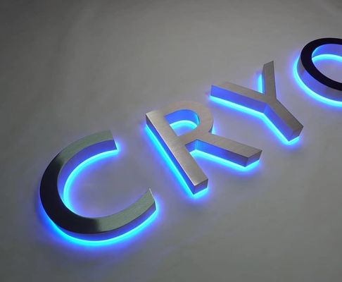 전문 백라이트 LED 문자 표지판과 함께 사용자 지정 금속 야외 조명 3d 표지판