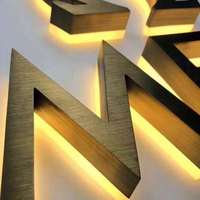 스노우 3D 티타늄 금 글자 사업용 표지 글자 메탈리카스 학교 광고