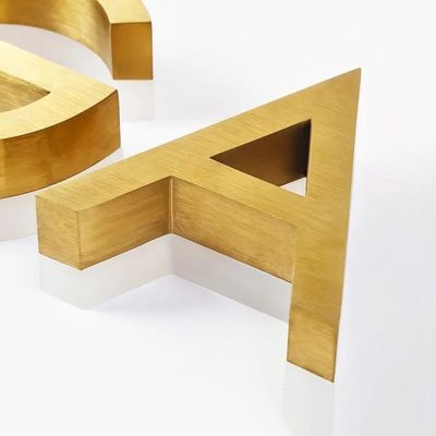 외관 표지판 필수 맞춤형 크기 3D 채널 글자와 함께 금속 빛나는 표지판