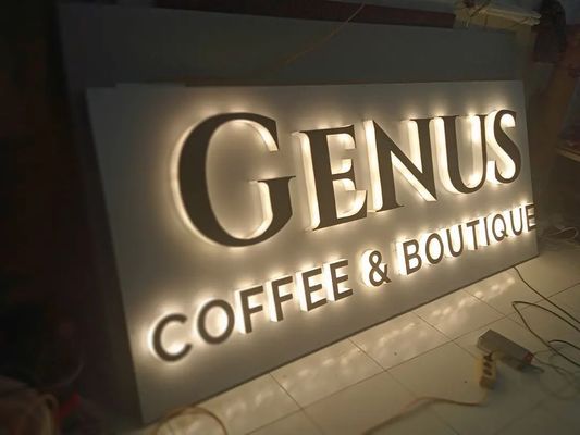 실내 조명 표지판 실외 맞춤 금속 비즈니스 광고 표지판 3D LED