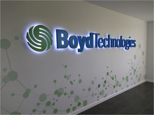 아크릴 전자 조명 표지판 맞춤형 3D 금속 로고 병원용 LED 백라이트 표지판
