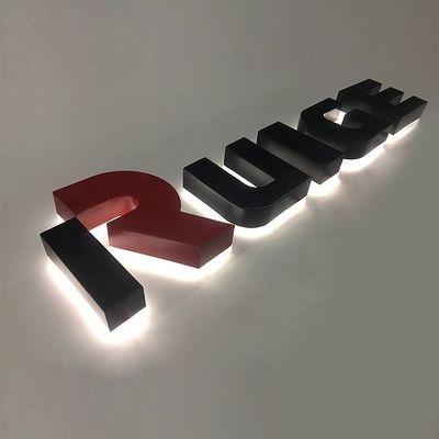 304 스테인레스 스틸 금속 3D 백라이트 하우스 호텔 문 번호 표지판 조명 표지판