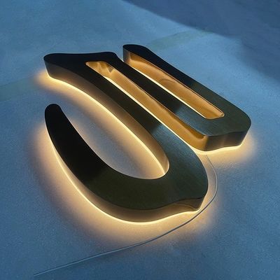 레스토랑 사무실 야외 사용자 지정 비즈니스 빌딩을위한 스테인리스 금속 LED 사이니지