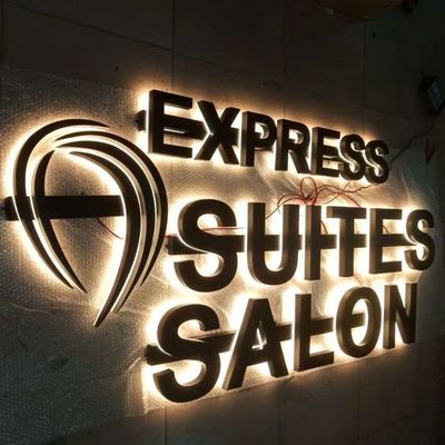 커스텀 LED 야외 및 실내 표지판 광고와 함께 비즈니스 눈 뒷면 조명 로고 아크릴
