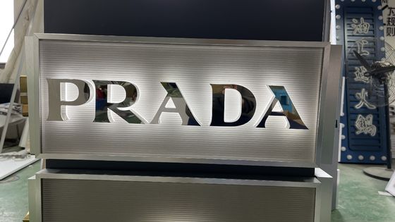 호텔 사이니지용 맞춤형 스테인리스 백글라이트 LED 채널 글자 3D 금속 빛 표지 로고