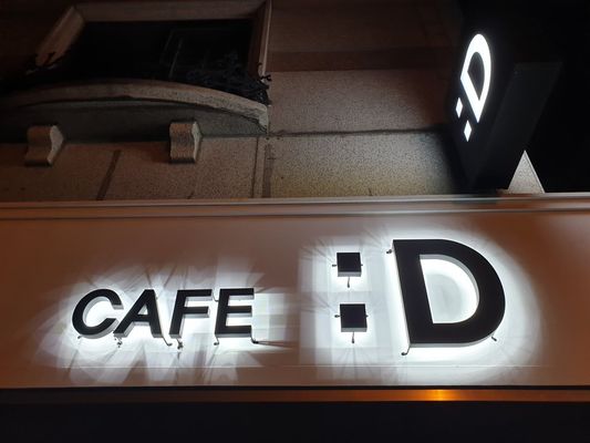 LED 백라이트 스테인리스 스틸 표지용 3D 금속 벽 로고 글자