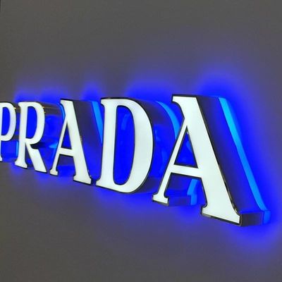 다채로운 조명 로고와 함께 야외 문 문 LED 아크릴 이중 면 게시판